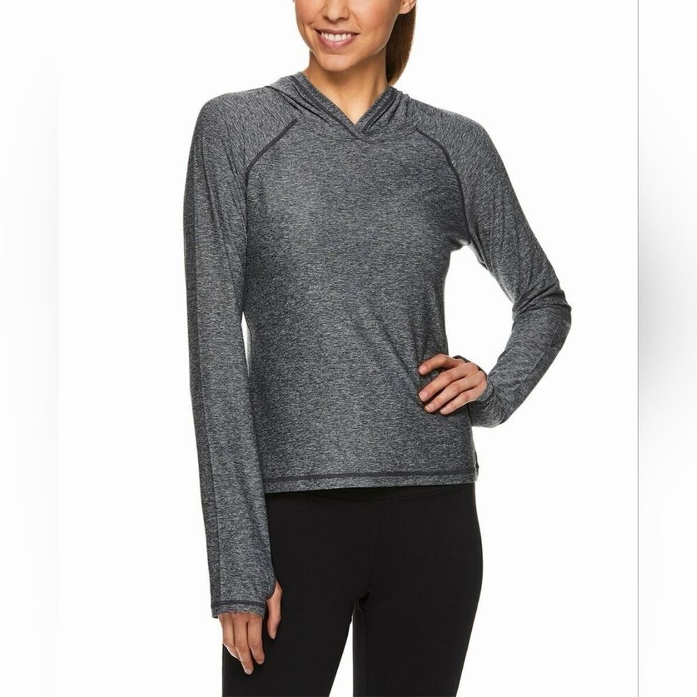 Head Women's Fundamentals Charcoal Grey Pullover Hoodie Sweatshirt L NWT